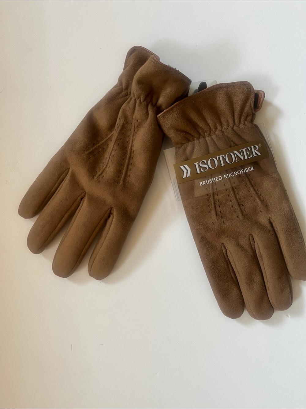 Isotoner women’s Microfiber Brown Gloves